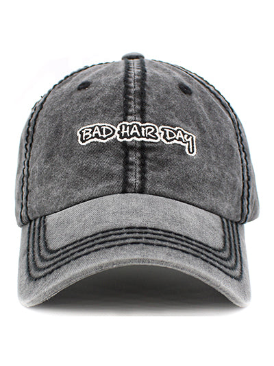 Grey/Black Bad Hair Day Hat