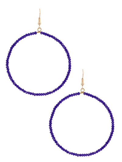 Blue Glass Beaded Earrings