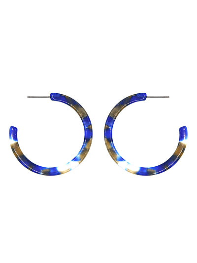 Post-Back Style Acrylic Hoop Earrings