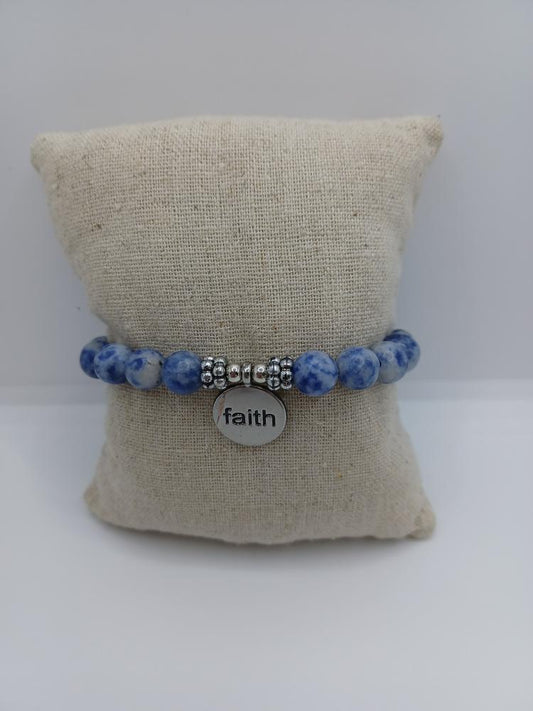 Blue "Faith" Bracelet