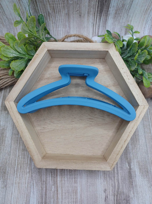 Blue Rounded Hair Jaw Clip