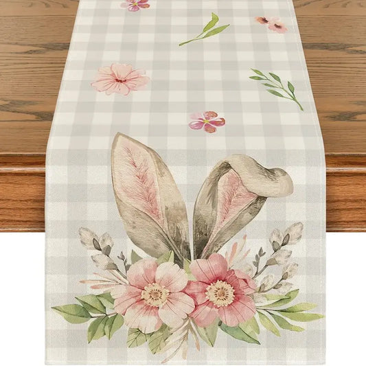 Easter Bunny Floral Table Runner