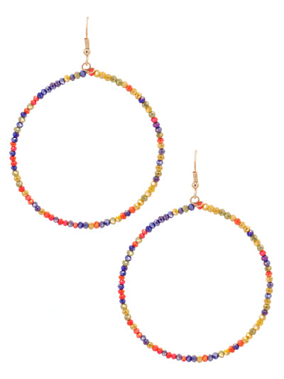 Multicolored Glass Beaded Earrings