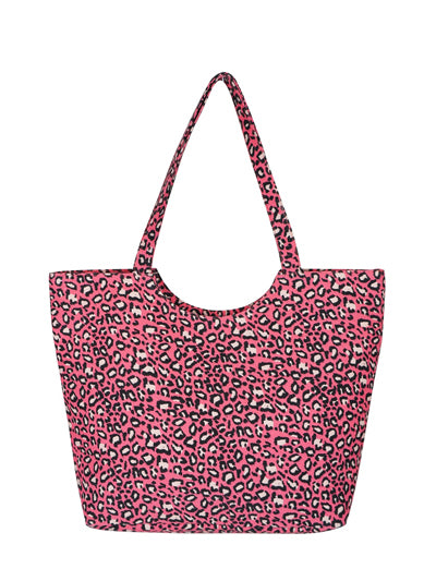 Pink Leopard Print Tote Bag