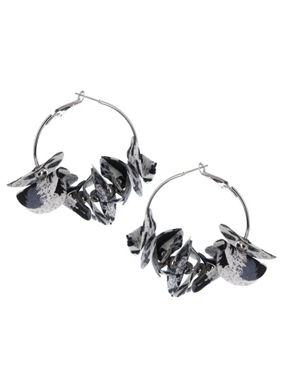 Animal Print Fabric Hoop Earring