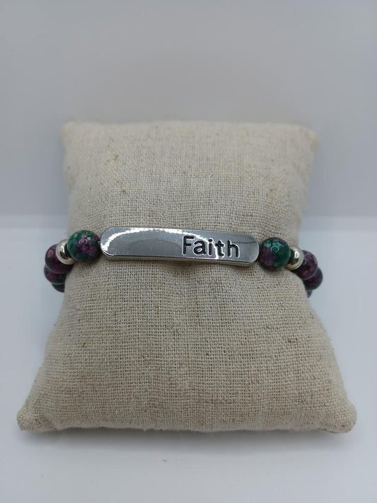 Green & Purple Faith Bracelet