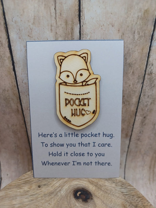 Wooden Pocket Hug - Fox