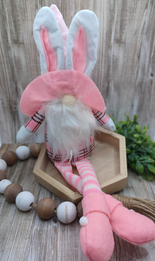 Pink Easter Bunny Gnome