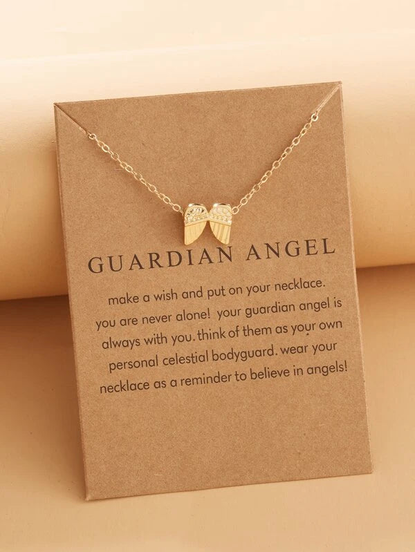 Gold Angel Wing Necklace