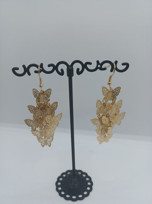 Gold Butterfly Earrings