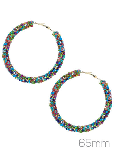 Multicolored Hoop Earring (65MM)