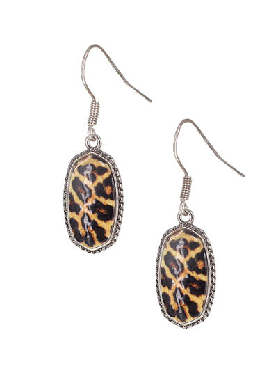 Leopard Epoxy Earrings
