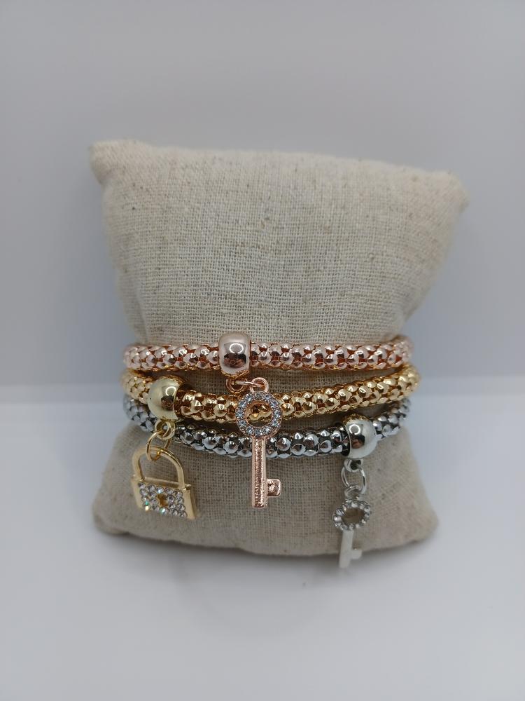 Lock & Key Bracelet Set