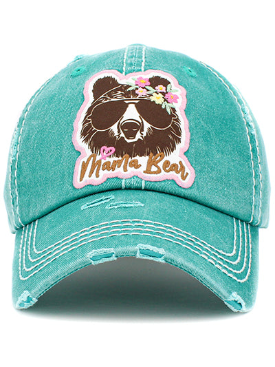 Teal Mama Bear Hat