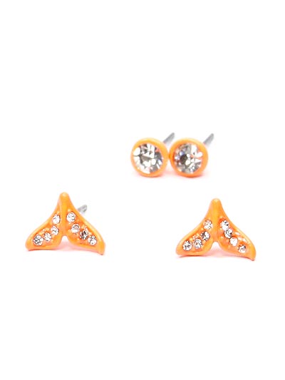 Mermaid Post Back Earring Set
