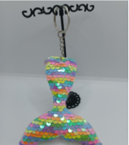 Rainbow Mermaid Tail Keychain