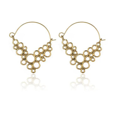 Gold Multi Circles Hoop Earrings