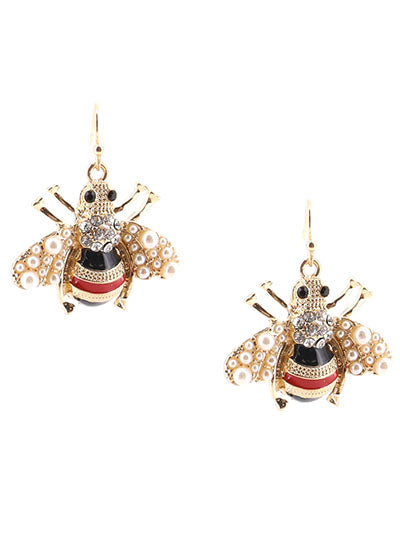 Pearl Bee Earring