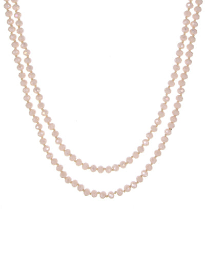 Long Pink 60" Beaded Necklace