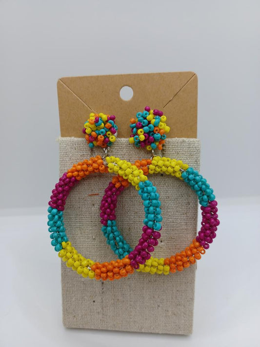 Multicolored Seabeaded Earrings