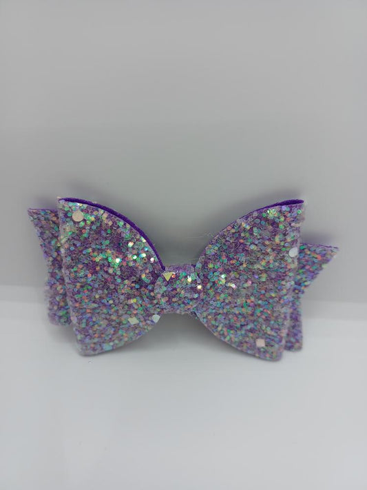 Purple Glitter Hairbow