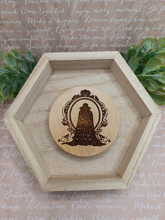 Who is the Fairest of them all Wooden Engraved Mirror