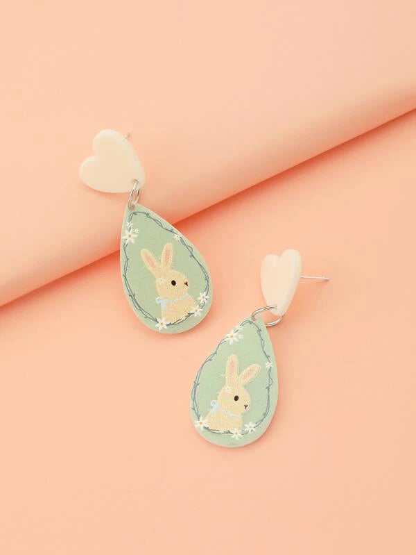 Rabbit Acrylic Earrings