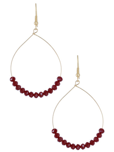 Red Glass Beaded Earrings