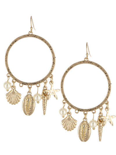 Sea Life Shell Earrings