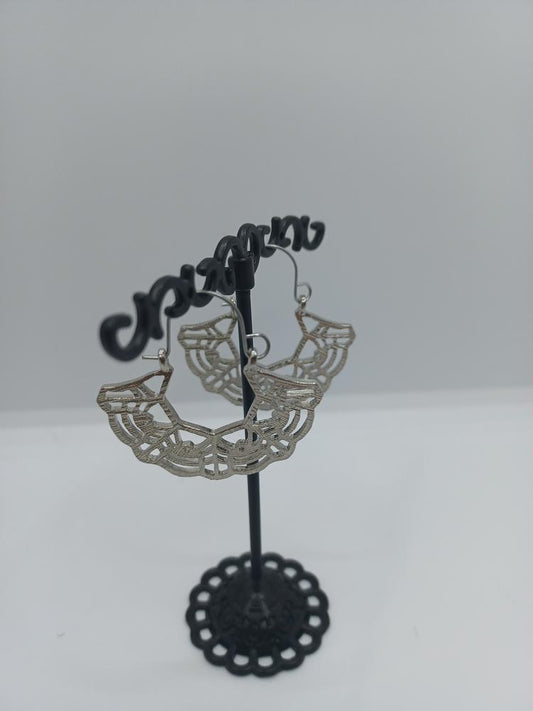 Silver Closed Hoop Earrings