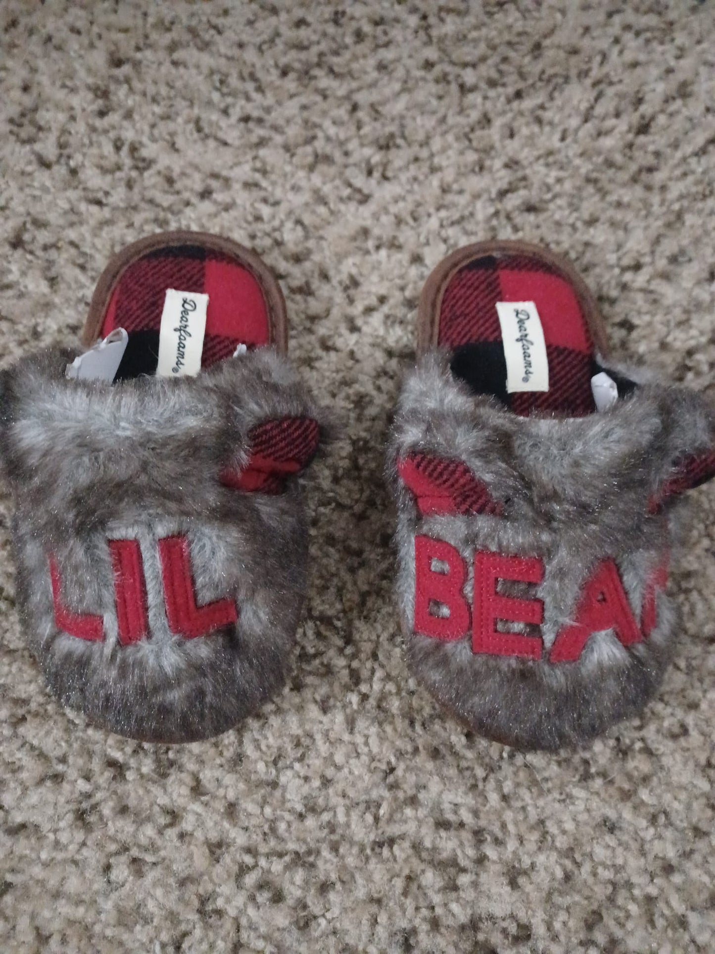 Dear Foams "Lil Bear" Slippers size 7-8 youth