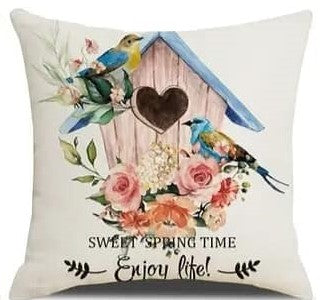 Sweet Spring Time. Enjoy Life Pillow Cover