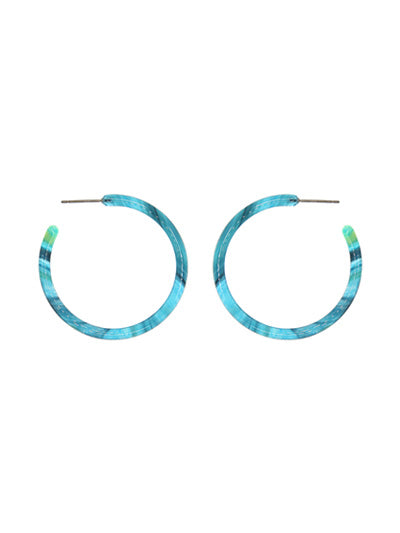 Post-Back Style Acrylic Hoop Earrings