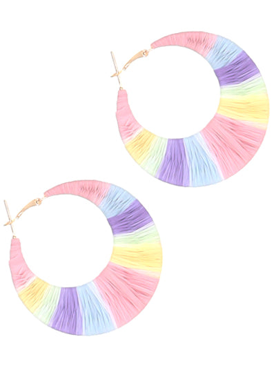 Threaded Hoop Earring