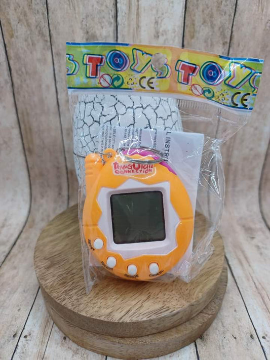 White Handheld Pet on a Keyring in an Egg