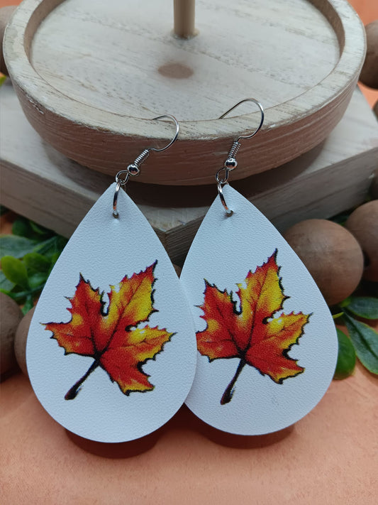 Colorful Autumn Leaf Earrings