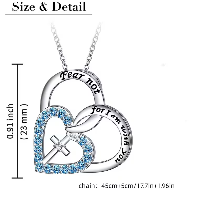 Fear not, for I am with you Silver Necklace