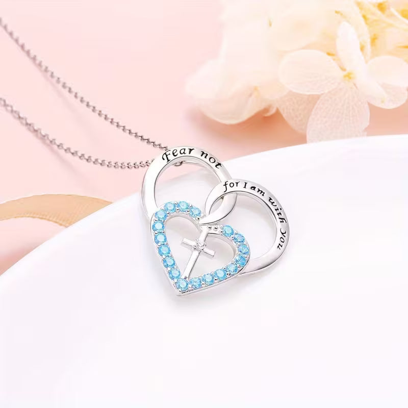 Fear not, for I am with you Silver Necklace