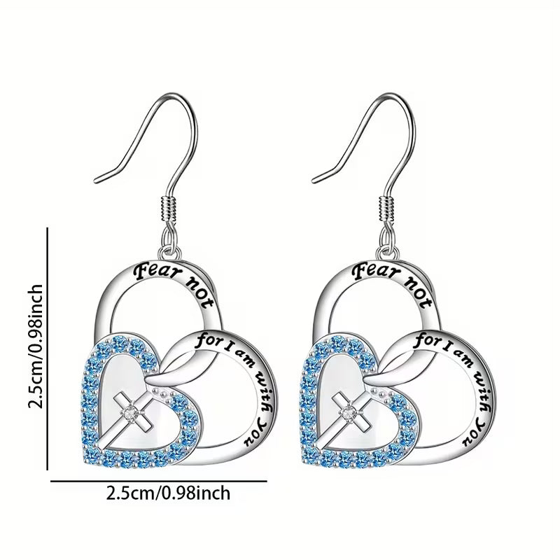 Fear not, for I am with you Silver Earrings