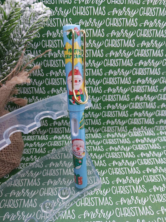 Merry Christmas Infinity Pencil - Blue