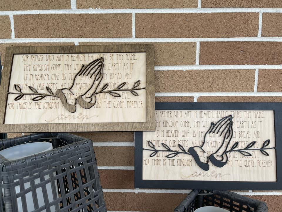 The Lord's Prayer Wooden Engraved Sign