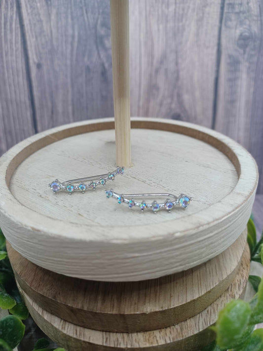 Mermaid Rhinestone Ear Crawler Earrings