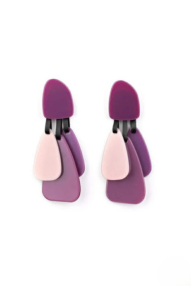 Purple Acrylic Earrings