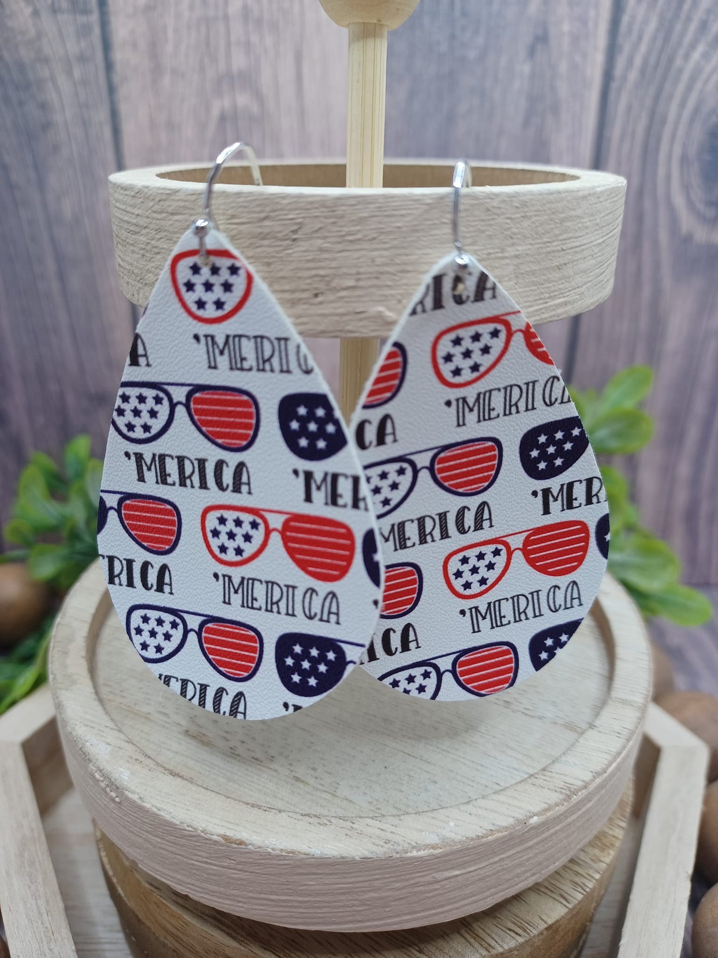 'Merica Red, White, & Blue Sunglasses Earrings