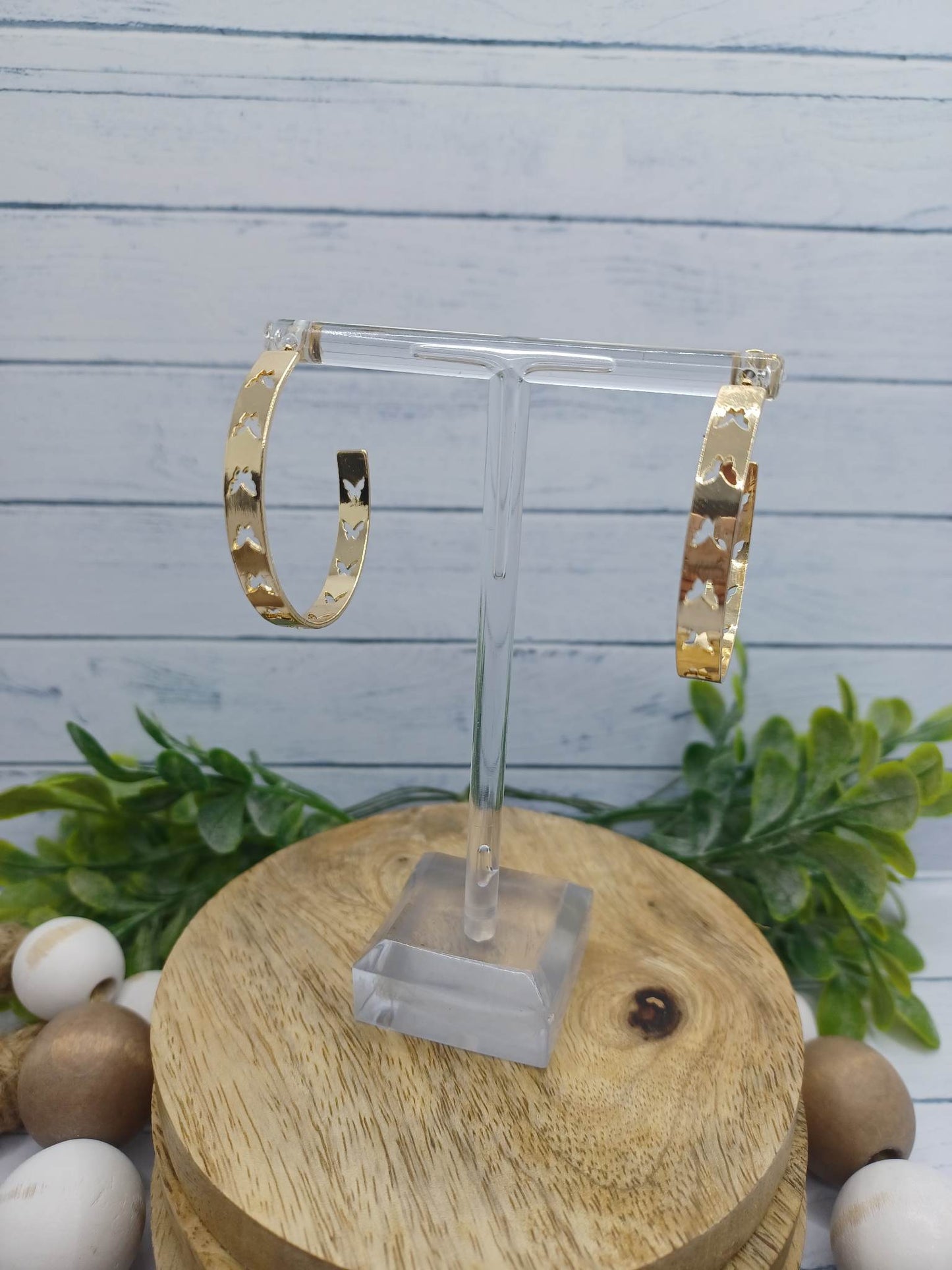 Gold Butterfly Cutout Earrings
