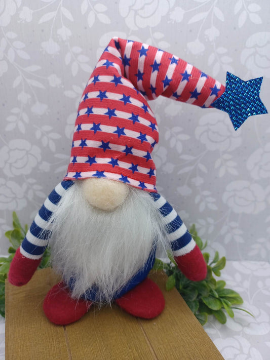 Red, White, & Blue Patriotic Gnome