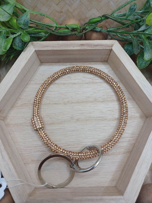 Champagne Rhinestone Wristlet