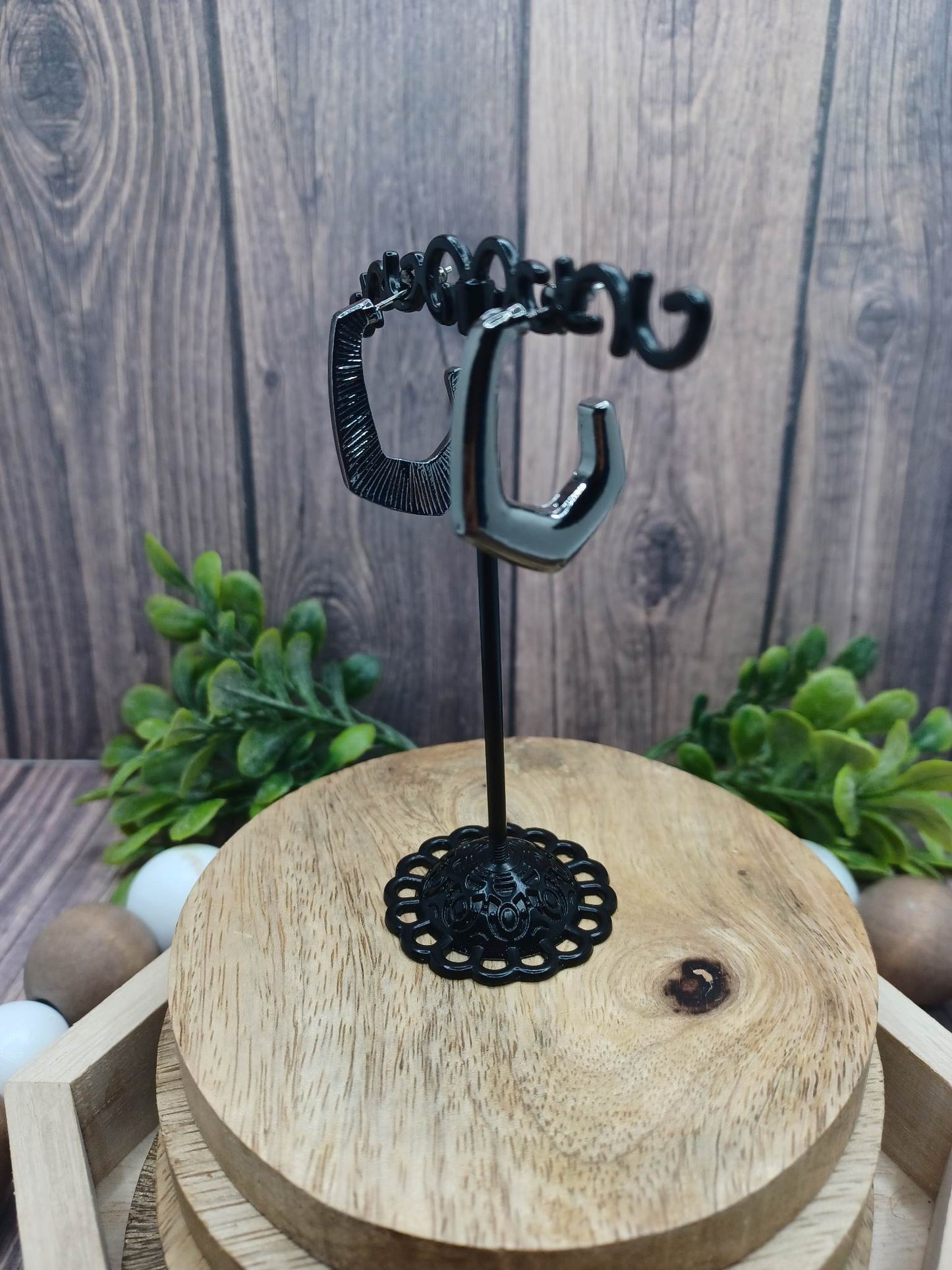 Dainty Gunmetal Earrings