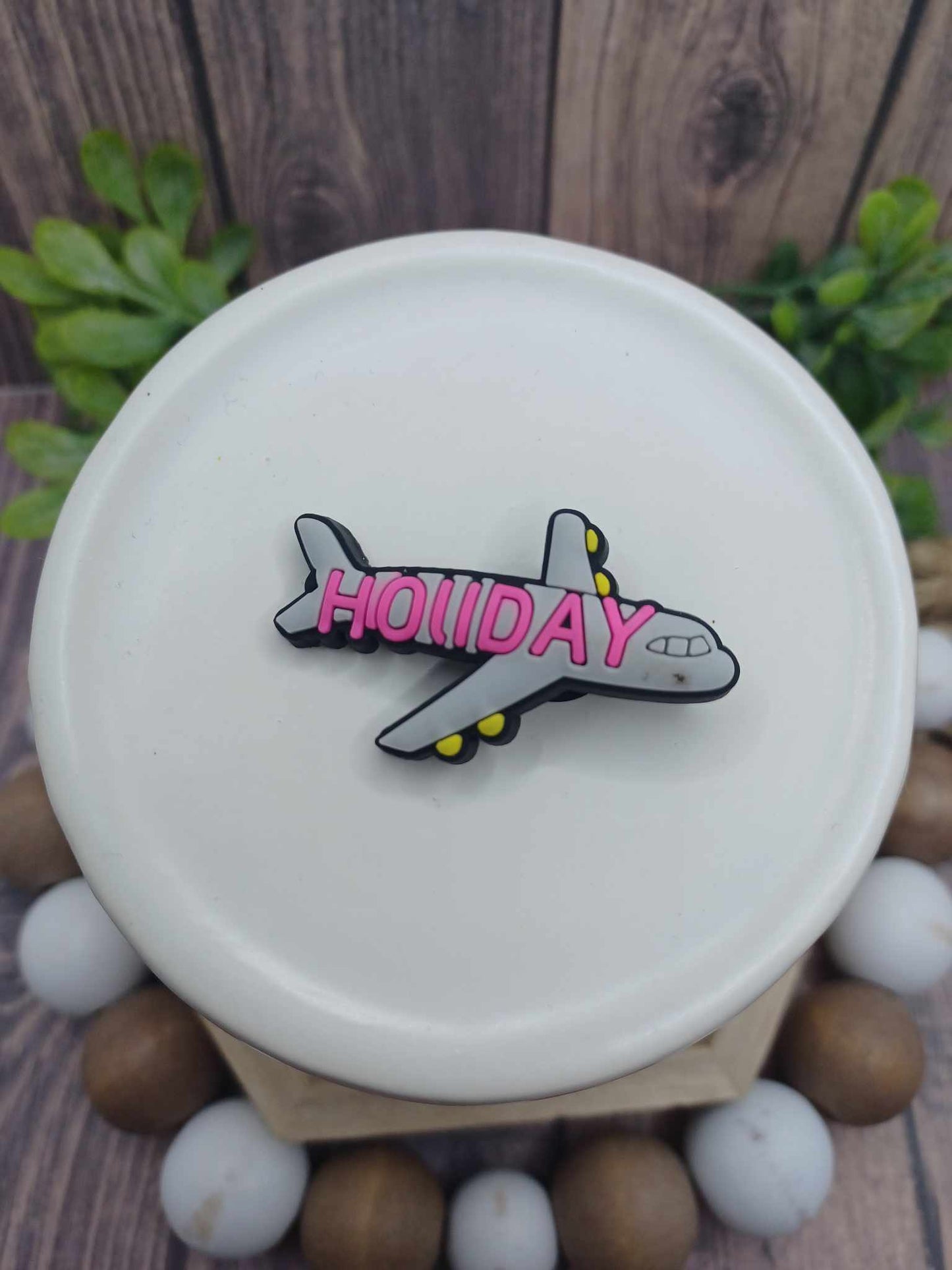 Holiday Airplane Shoe Charm Accessory