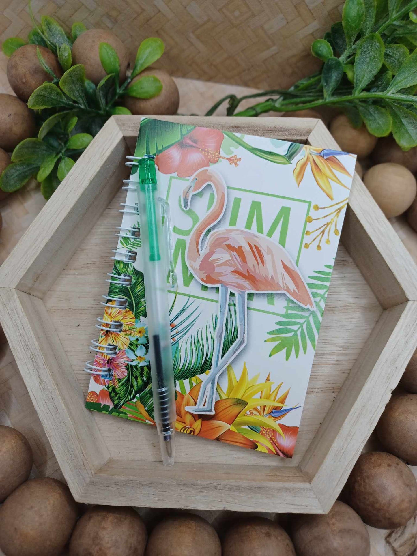 Tropical Flamingo Notebook w/ Pen